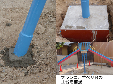 ブランコ足場補強詳細